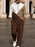 Modern Relaxed Fit Colorblock Shirt Set