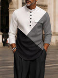 Modern Relaxed Fit Colorblock Shirt Set