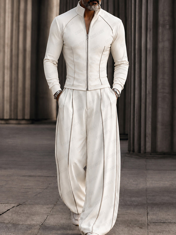 Modern Tailored Waist Jacket Pants Set