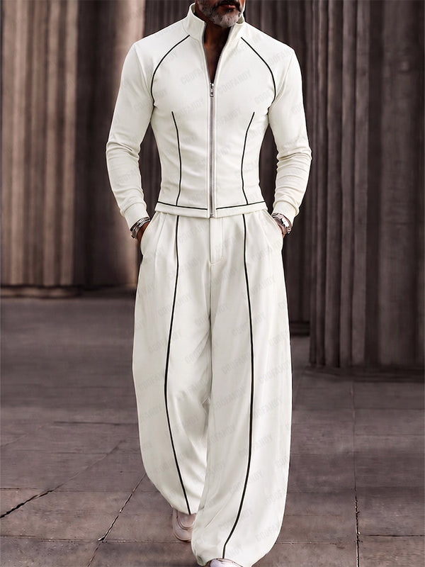 Modern Tailored Waist Jacket Pants Set