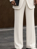 Elegant Contrast Shawl Collar Blazer Set