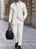Smart Casual Contrast Rib Detail Jacket Set
