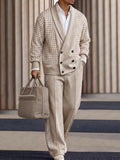Quiet Luxury Houndstooth Splicing Matching Set