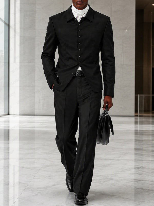 Modern Gentleman Suit Blazer Pants Set