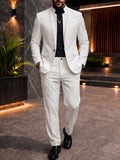 Smart Casual Fake Two-Piece Blazer Pants Set