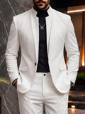 Smart Casual Fake Two-Piece Blazer Pants Set