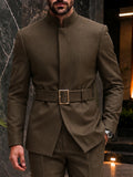 Urban Sleek Belted Blazer and Pants Set