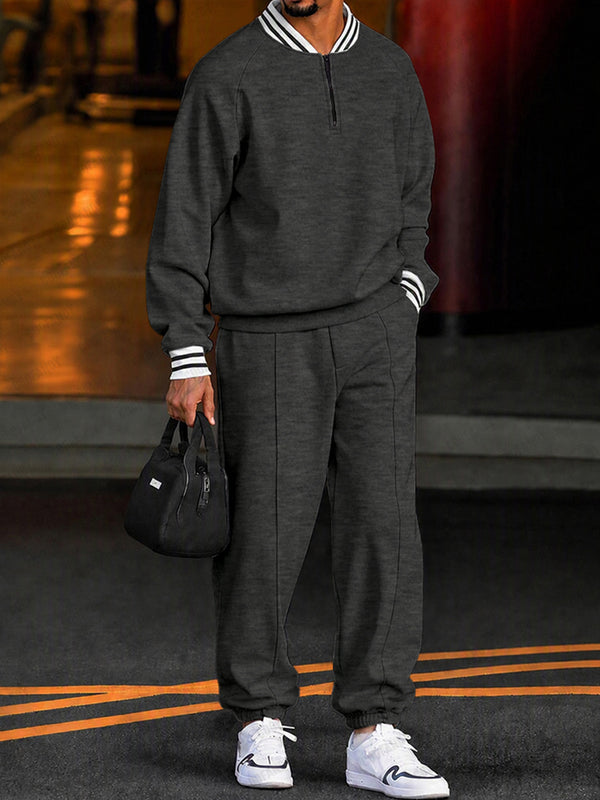 Urban Athleisure Contrast Stripe Sweatsuit Set