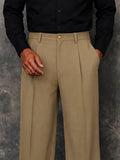 Modern Wide Leg Pants with Button Cuff Detail