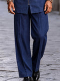Modern Button Decor Faux Denim Co-ord Set
