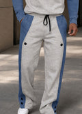 Effortless Style Contrast Patchwork Sweatsuit Set