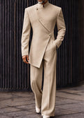 Modern Asymmetric Cut Blazer Pants Set