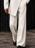 Modern Asymmetric Cut Blazer Pants Set
