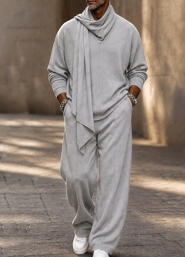 Comfort Designer Draped Scarf Collar Matching Set