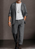 Smart Casual Pinstripe Suit Set
