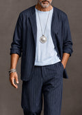 Smart Casual Pinstripe Suit Set