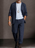 Smart Casual Pinstripe Suit Set