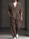 Vintage Pit-Stripe Asymmetrical Matching Set