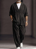 Vintage Pit-Stripe Asymmetrical Matching Set
