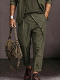 Safari Style Blazer Jacket Pants Set