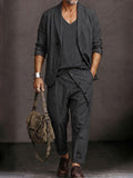 Safari Style Blazer Jacket Pants Set