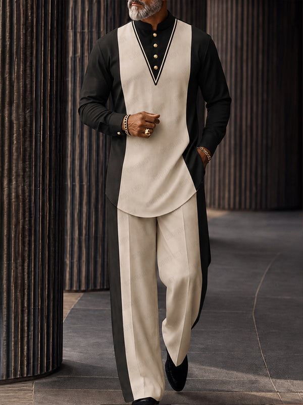 Modern Street Contrast Color 2-Piece Set