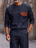 Rugged Denim-Look 100% Cotton Matching Set
