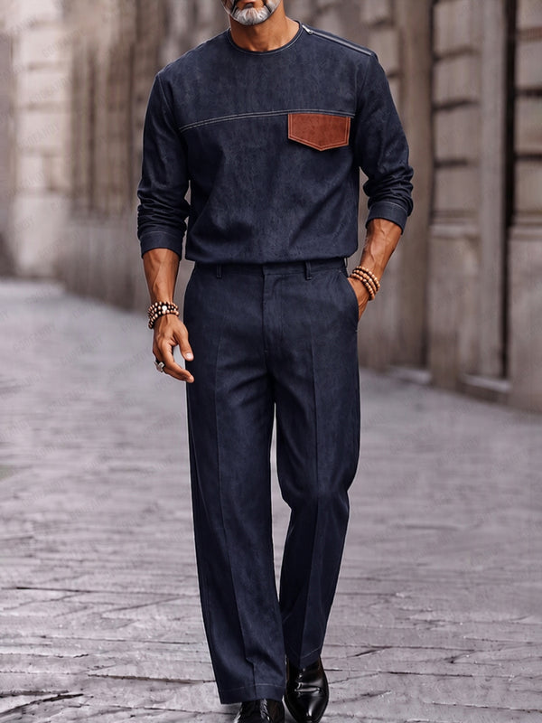 Rugged Denim-Look 100% Cotton Matching Set