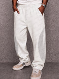 Casual Striped Patchwork Drawstring Pants