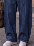 Versatile 100% Cotton Denim Style Pants