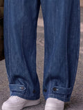 Versatile 100% Cotton Denim Style Pants