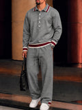 Elevated Casual Contrast Trim Matching Set