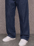 Premium Cotton Adjustable Waist Faux Denim Pants
