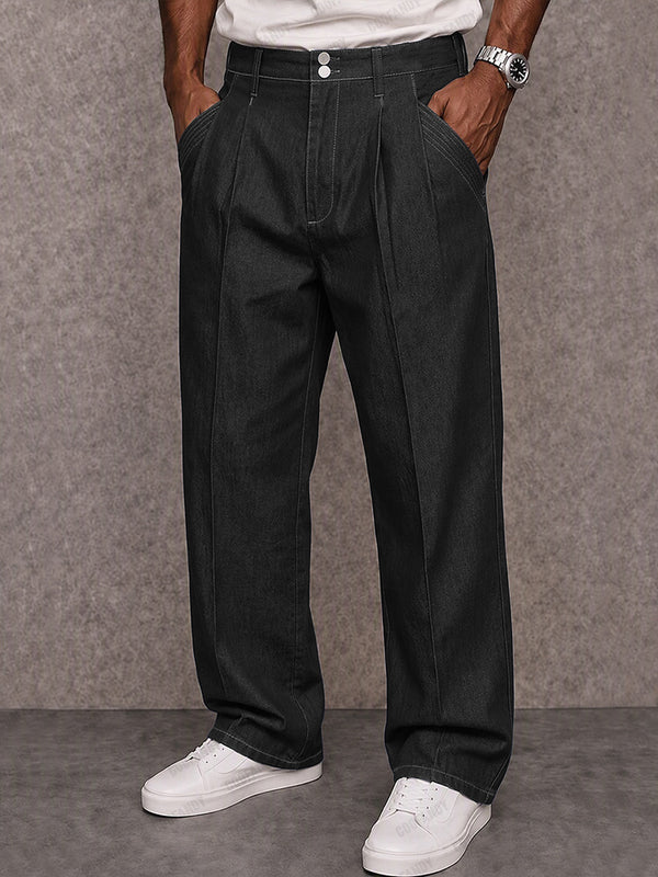 Casual Denim-Look 100% Cotton Pants