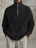 Casual Ultra Soft Half-Zip Turtleneck Sweater