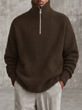 Casual Ultra Soft Half-Zip Turtleneck Sweater