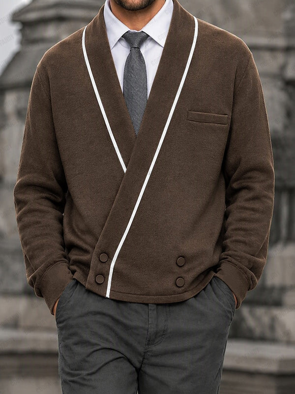 Wardrobe Essentials Contrast Wrap Cardigan