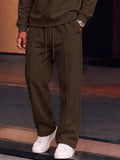 Casual Convertible Collar Fleece Sweatshirt Set