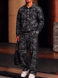 Urban Casual Camo Print Polo Shirt Set