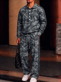 Urban Casual Camo Print Polo Shirt Set