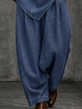 Stylish Asymmetrical Hem Faux Denim Co-ord Set