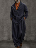 Stylish Asymmetrical Hem Faux Denim Co-ord Set