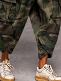 Casual Camouflage Print Cargo Harem Pants
