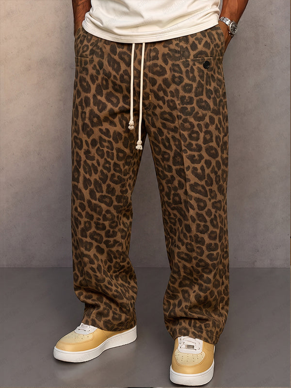 Fashion Printed Street Style Drawstring Pants