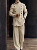 Designer Double Row Button Detail Matching Set