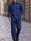 Utility Casual Contrast Stitching Two Piece Set