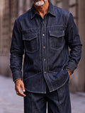 Utility Casual Contrast Stitching Two Piece Set