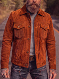 Vintage Faux Suede Trucker Jacket