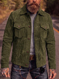 Vintage Faux Suede Trucker Jacket