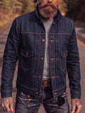 Vintage Contrast Stitch Denim Trucker Jacket